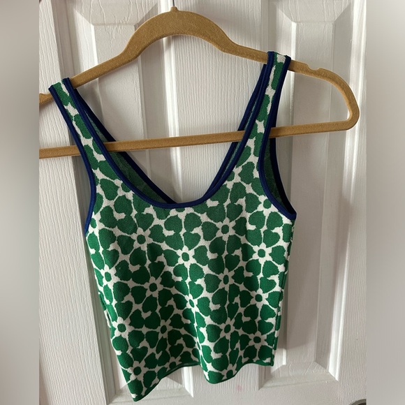 J. Crew Fitted Sweater-Tank in  Floral Jacquard - Picture 8 of 9